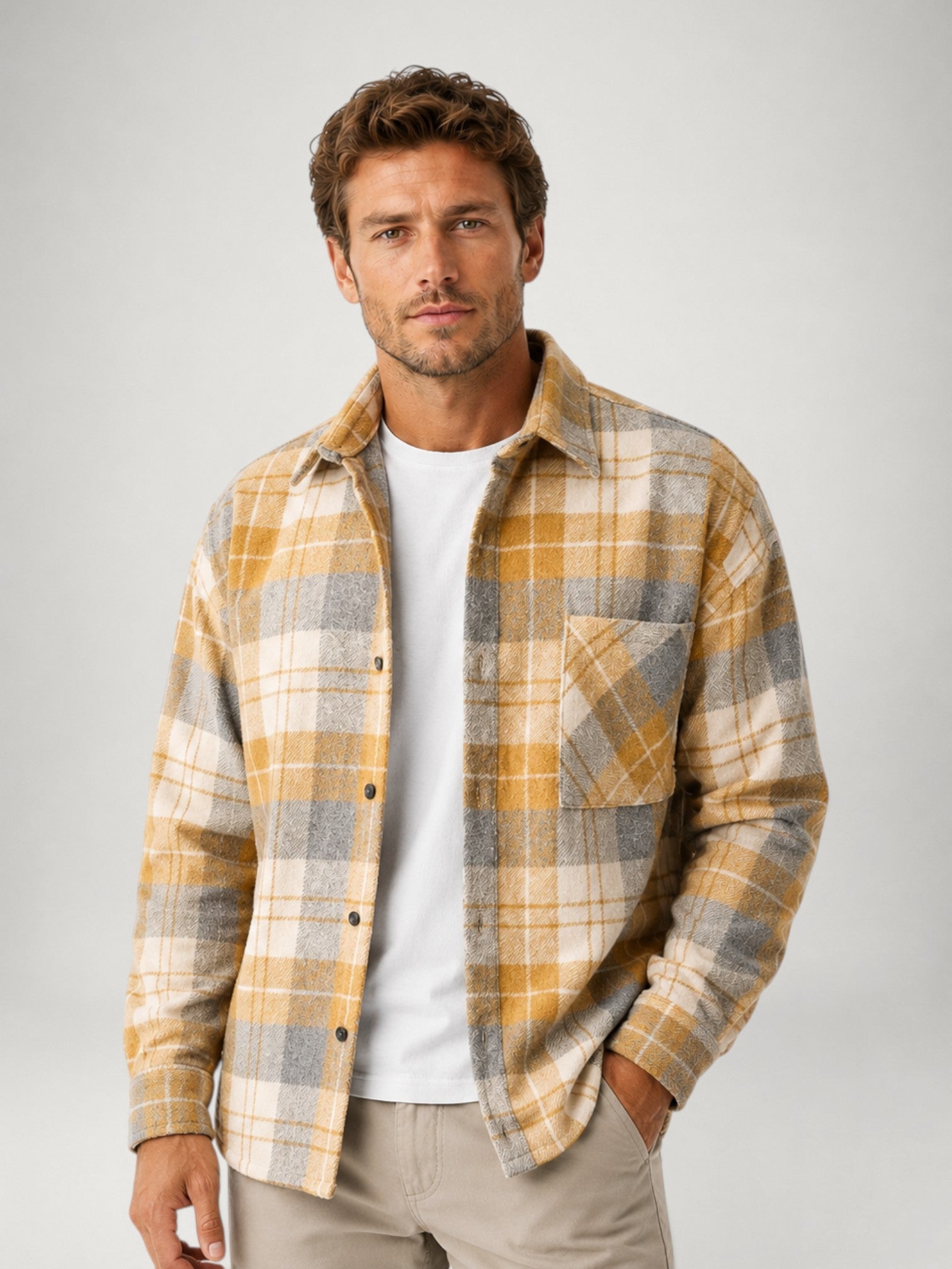 Men's Plaid Flannel Overshirt