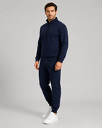 Men's Quarter Zip Tracksuit Set Funnel Collar Fleece