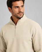 Men's Quarter Zip Tracksuit Set Funnel Collar Fleece