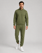 Men's Quarter Zip Tracksuit Set Funnel Collar Fleece