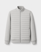 Men's Quilted Hybrid Jacket with Knit Sleeves
