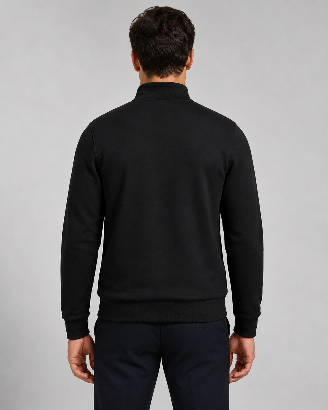 Men's Quilted Hybrid Jacket with Knit Sleeves