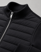 Men's Quilted Hybrid Jacket with Knit Sleeves
