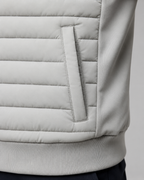 Men's Quilted Hybrid Jacket with Knit Sleeves