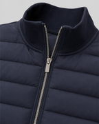 Men's Quilted Hybrid Jacket with Knit Sleeves