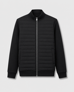Men's Quilted Hybrid Jacket with Knit Sleeves