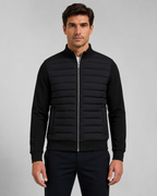 Men's Quilted Hybrid Jacket with Knit Sleeves