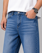Men's Vintage-Wash Straight-Leg Jeans