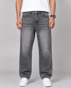 Men's Vintage-Wash Straight-Leg Jeans