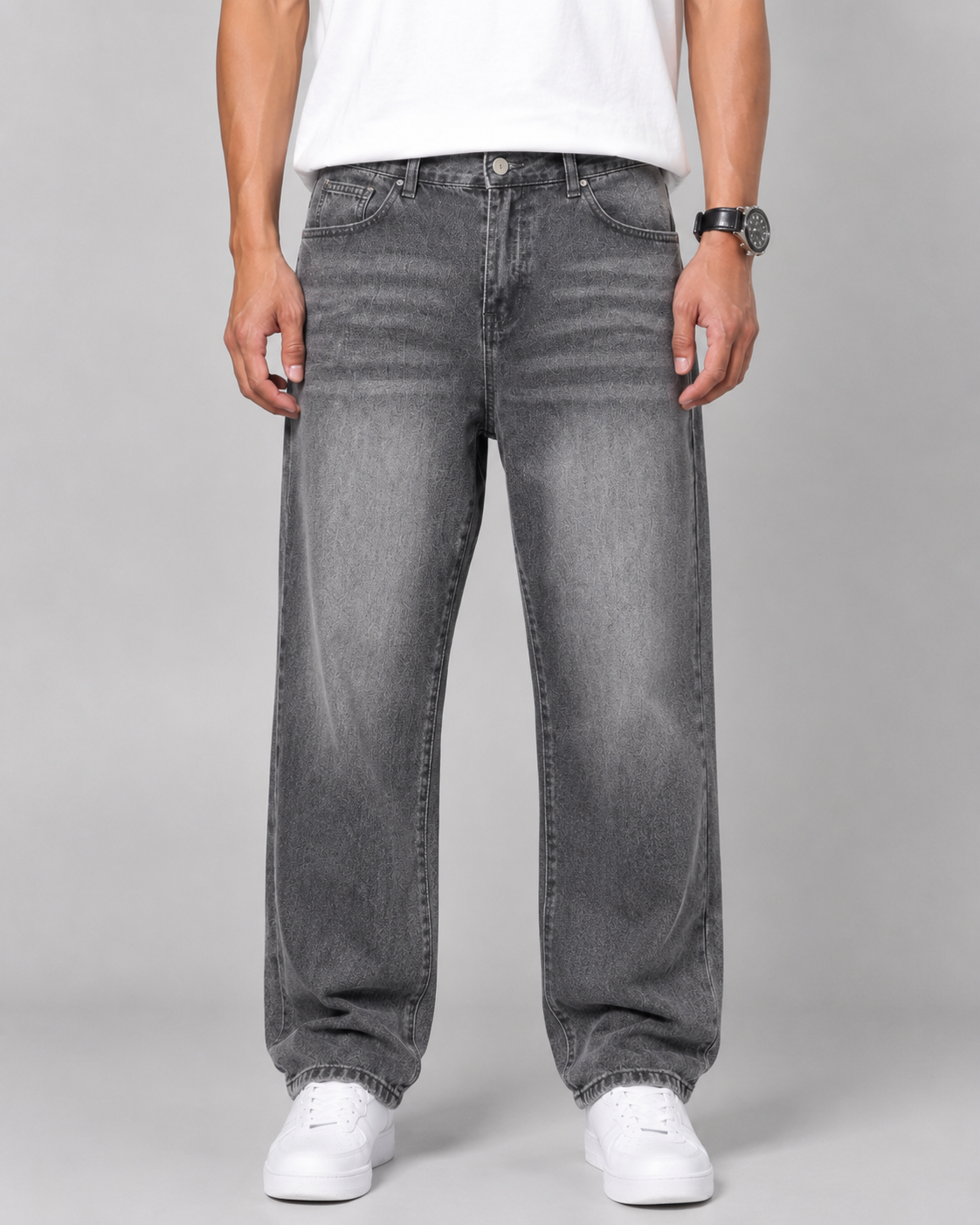 Men's Vintage-Wash Straight-Leg Jeans