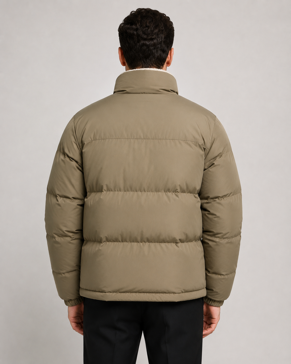 Men's Reversible Sherpa-Lined Puffer Jacket