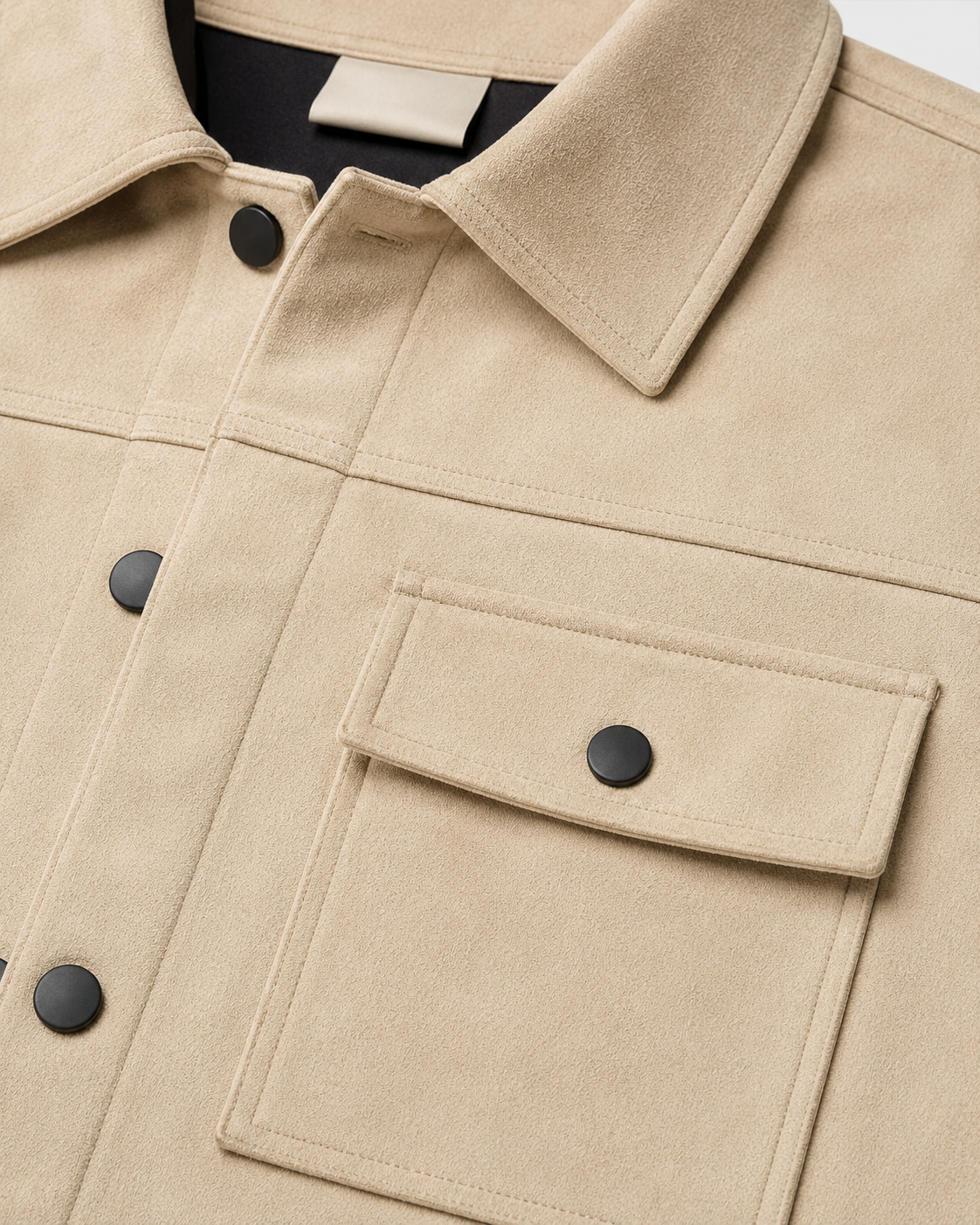 Men's Slim-Fit Suede Overshirt