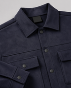 Men's Slim-Fit Suede Overshirt