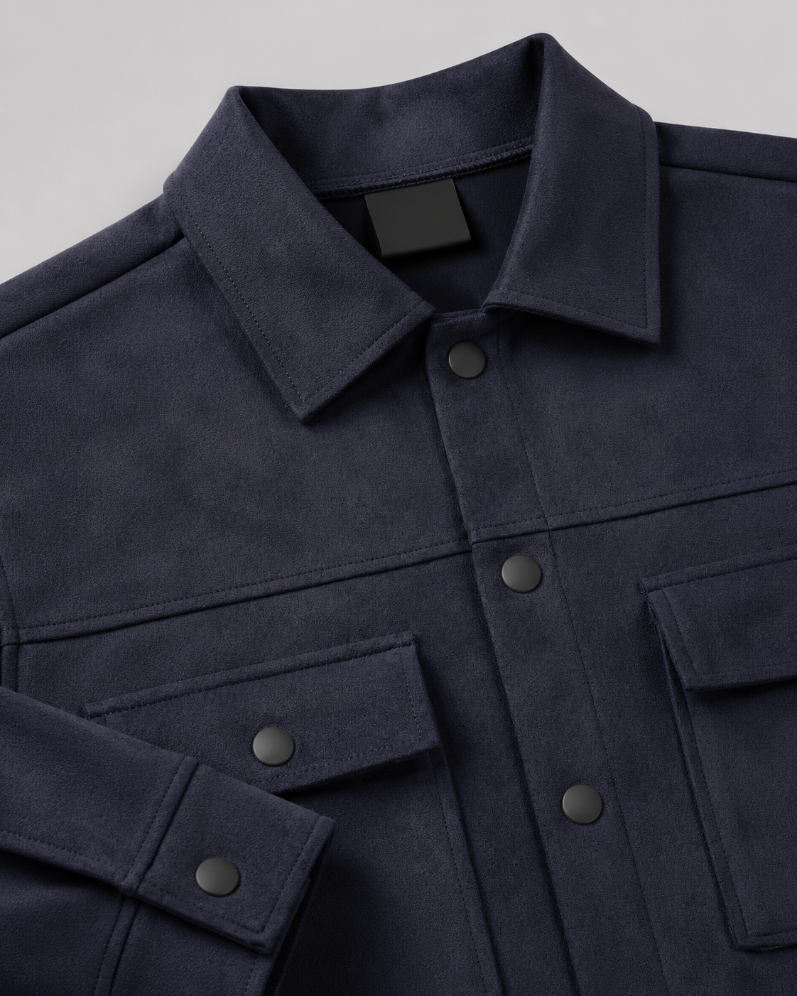 Men's Slim-Fit Suede Overshirt