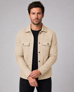 Men's Slim-Fit Suede Overshirt
