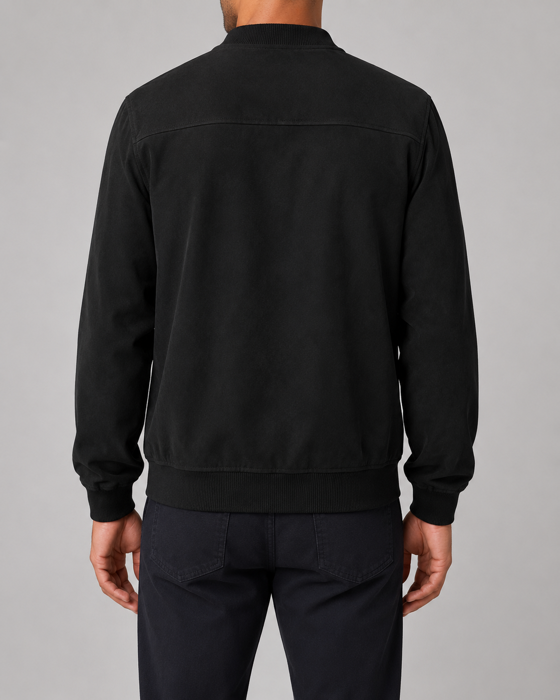 Men's Suede Bomber Jacket