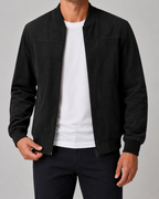 Men's Suede Bomber Jacket