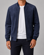 Men's Suede Bomber Jacket