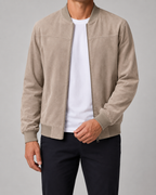 Men's Suede Bomber Jacket