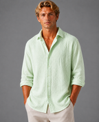 Men's Textured Button-Up Shirt