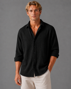 Men's Textured Button-Up Shirt