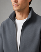 Men's Textured Tracksuit Set - Zip Jacket & Joggers