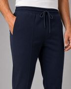 Men's Waffle Knit Tracksuit Set Collared Zip Jacket