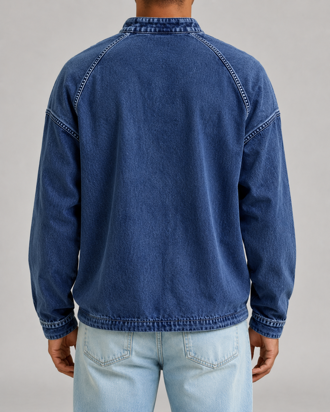 Men's Garment-Dyed Raglan Henley Sweatshirt