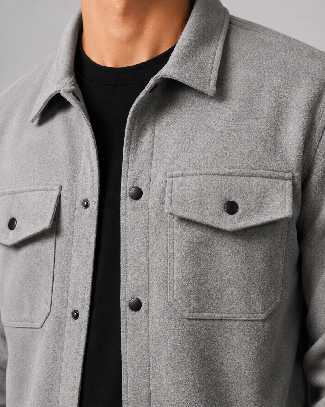 Men's Wool-Blend Utility Overshirt