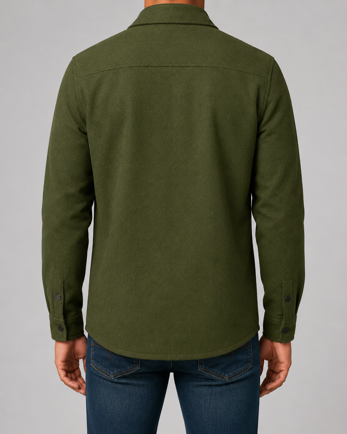 Men's Wool-Blend Utility Overshirt