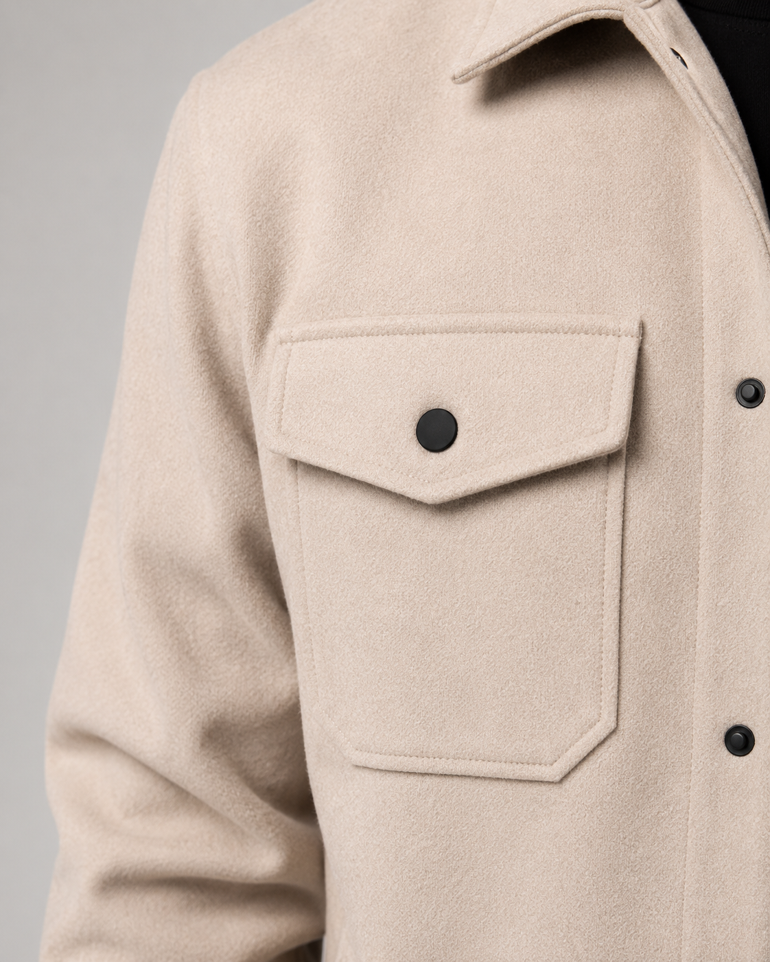 Men's Wool-Blend Utility Overshirt