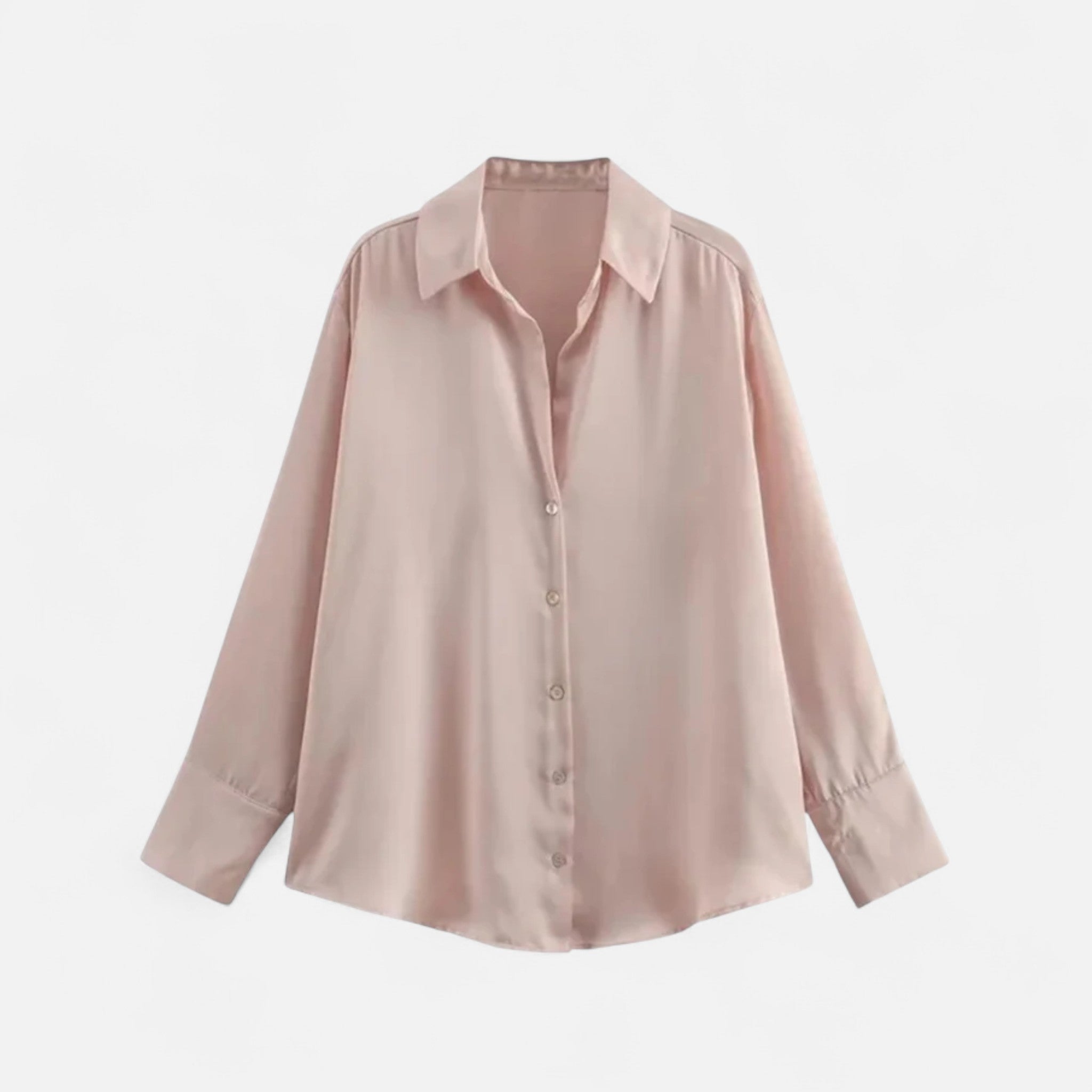 Women's Button-Front Long Sleeve Blouse - Classic Fit