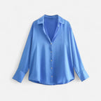 Women's Structured Button-Front Blouse