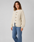 Women's Cable-Knit Button-Front Cardigan