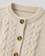Women's Cable-Knit Button-Front Cardigan