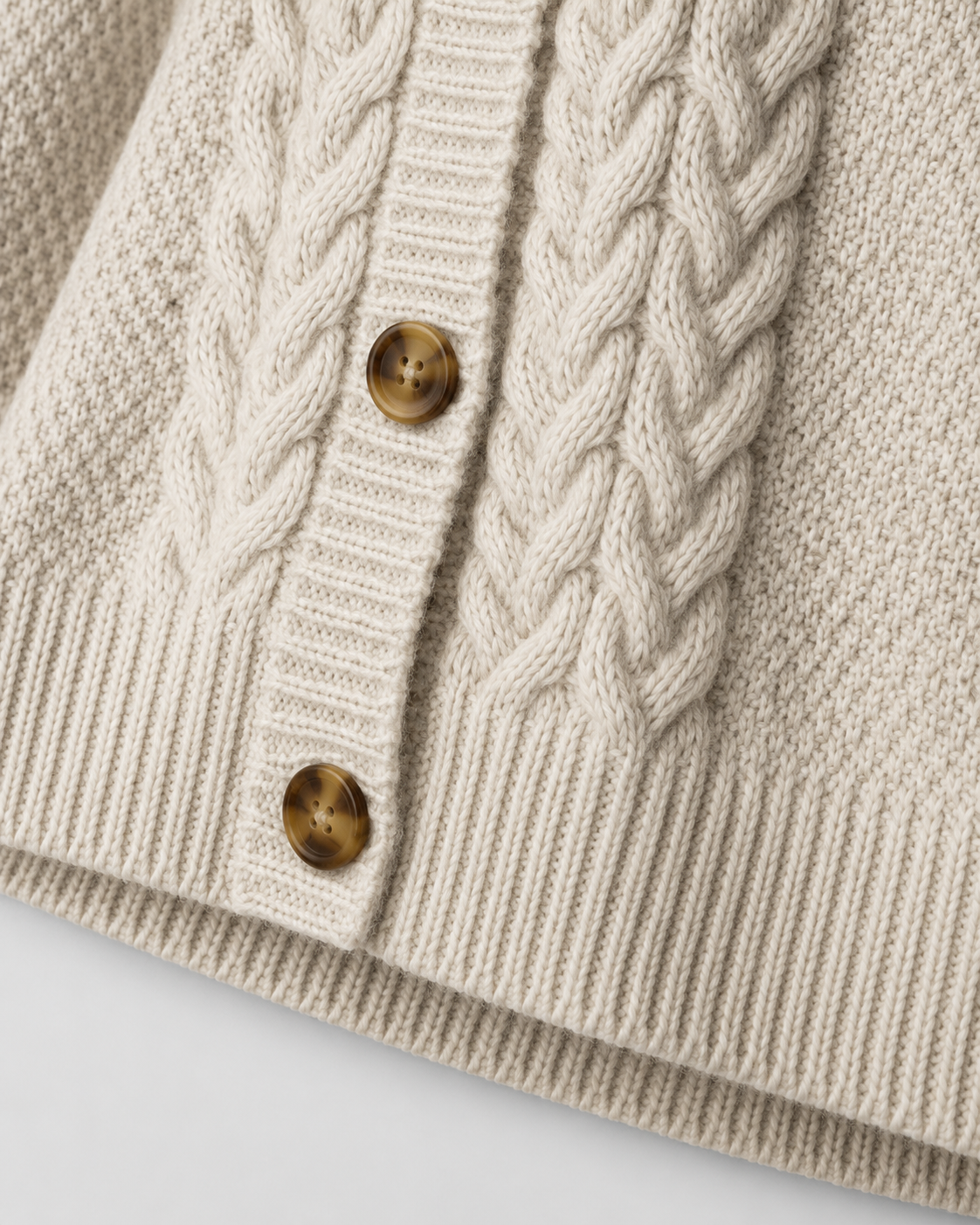 Women's Cable-Knit Button-Front Cardigan