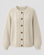 Women's Cable-Knit Button-Front Cardigan