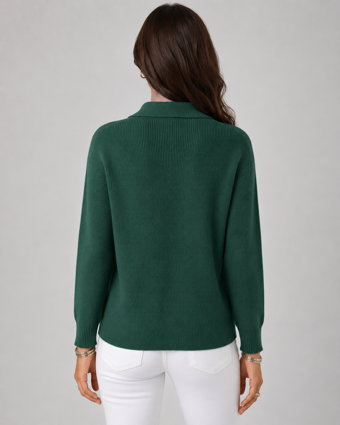 Women's Collared Button-Up Knit Cardigan