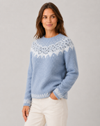 Women's Brushed Wool Fair Isle Yoke Sweater