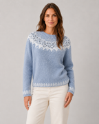 Women's Brushed Wool Fair Isle Yoke Sweater