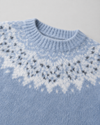 Women's Brushed Wool Fair Isle Yoke Sweater