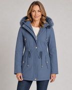 Women's Fleece-Lined Fur Hooded Parka
