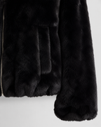 Women's Fluffy Faux Fur Hooded Jacket Full Zip