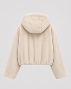 Women's Fluffy Faux Fur Hooded Jacket Full Zip
