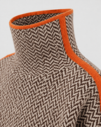 Women's Colorblock Herringbone Turtleneck Sweater