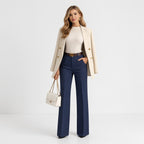 Women's Wide-Leg High-Rise Tailored Trousers