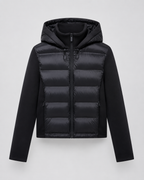 Women's Full-Zip Hybrid Puffer Jacket with Jersey Sleeves