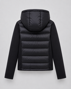 Women's Full-Zip Hybrid Puffer Jacket with Jersey Sleeves