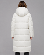 Women's Longline Hooded Parka with Concealed Zip