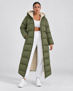 Women's Maxi Puffer Coat Plush Lined Hooded Full Zip